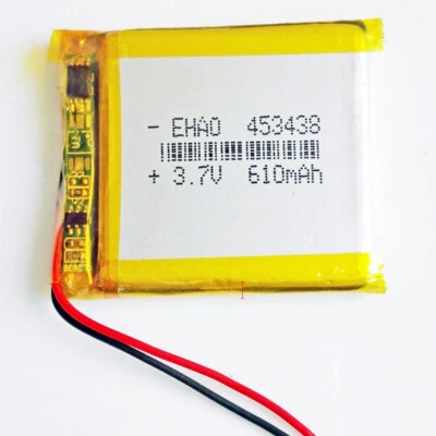 3.7V 610mAh Lipo Polymer Battery Rechargeable For MP3 Bluetooth Headphone 453438