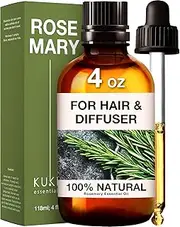 Kukka Rosemary Oil for Hair - 118ml - Rosemary Essential Oil - A Great Addition for Shampoo & Scalp - Made for Hair Care, Skin, Diffusers, Aromatherapy & DIY Soap Making