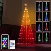 370 LED Lights Show Christmas Tree Cone Outdoor Xmas Home Yard Decor Multicloor