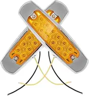2pcs Led Trailer Side Marker Lights High Brightness Truck Side Lights Electroplated Design Easy Install for Cars Rvs