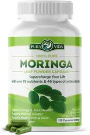 Capsules Single Origin Moringa Powder Organic. Moringa Leaf. Energy, Metaboli...