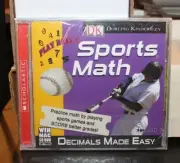 Sports Math: Decimals Made Easy Dorling Kindersley PC CD-ROM Sealed New 8-11