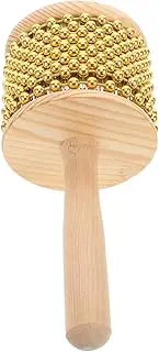 Abaodam Handheld Mini Cabasa With Wood Handle: Stage Performance Musical Instrument - Lightweight Percussion Shaker For Indoor And Outdoor Events