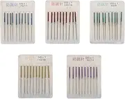 SEWACC Versatile Stretch Needles for Sewing Machine 50pcs Professional Embroidery Needles