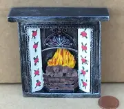 Dolls House Miniature Fire Place Black Resin Tumdee 1:12 Scale Accessory 610