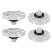 Soft Shutter Release Button Copper Camera Shutter Button Concave, Silver 4pcs