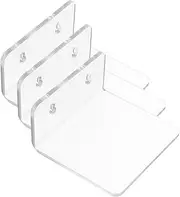 GARVALON 1 Set Clear Acrylic Wall Shelf Multi Use Adhesive Plant Rack for Displaying Small Items Flower Pots and Decor Stylish Floating Window Shelf for Home and Garden