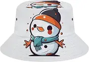 [GHBNK] Unisex Foldable Sun Protection Bucket Hat - Wide Brim Outdoor Cute Cartoon Rabbit Bucket Cap for Camping Travel