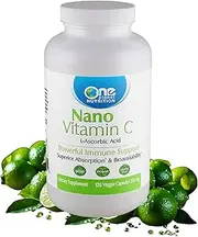 Nano Vitamin C - Water Soluble Vitamin C for Men & Women, Natural Non GMO Vitamin C For Immune Support, Good Absorption & Bioavailability, Vitamin C Small Capsules, 120 Capsules