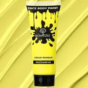 Bowitzki 60ml Face and Body Paint 2oz Cream Makeup 60ml Water Based Face Painting Special Effects For Adults Children Kids Halloween Christmas Party Stage Cosplay (Yellow)