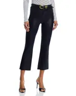 L'Agence Kendra High Rise Crop Flare Jeans in Metro Coated