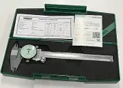 1311-6 Insize 6” Dial Caliper .001” Graduation New In Box With Plastic Case