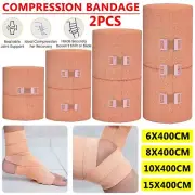 Crepe Bandages Clip Compression Elastic Cohesive Bandage First Aid Medical Tape