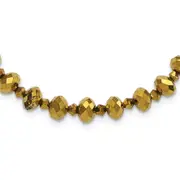 Fashion 1928 Jewelry Brass-Tone Light Colorado Faceted Glass Beads Adjustable 16 Inch Necklace With 2 Extension