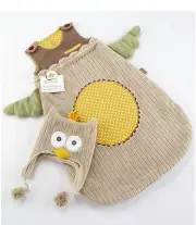 Baby Aspen My Little Owl Snuggle Sleep Sack 0-6mo. Cap Blanket Shower Gift Games