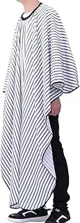Baluue Classic Haircut Cape Barber Robe Barber Cutting Cape Hair Stylist Apron Salon Barber Cape Haircut Cloth Stripe Barber Cape Hair Salon Cape Vintage Barber Cape Hair Cutting Cloak
