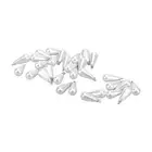(Type 2)30 Pcs Pearl Pendant Highlight Drop Shaped Pearl Pendant Hair Hot
