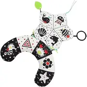 Tummy Time Toy for Newborns 0-6 Months High Contrast Educational Plaything U-Shaped Star Pattern