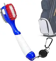 Golf Iron Brush | Double-Sided Multipurpose Golf Club Cleaning Kit,Cleaner Tool with Carabiner, Portable Scrub Supplies for Fairway