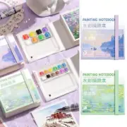 with Paint Palette Tearable Painting Book Paint Palette Notebook