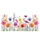 Flowers Garden Window Clings Non Adhesive Vinyl Stickers Glass Decals Removable