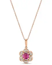 Le Vian 14K Rose Gold 0.44 ct. tw. Diamond & Ruby Pendant