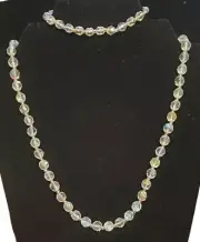 Bohemian Aurora Borealis Glass Bead Necklace and Bracelet Set
