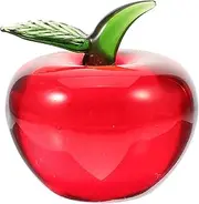 COHEALI Crystal Apples Figurine Paperweight Statue Apples Ornament Apples Sculpture Artificial Fruit Glass Figurine for Wedding Birthday Christmas and Home Table Centerpiece Decoration