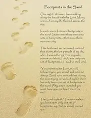 Footprints in the Sand: A Large (8.5" x 11") Notebook, Journal, or Diary