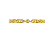 Sethi Couture Deco Mini Diamond Band Ring in Yellow at Nordstrom, Size 6