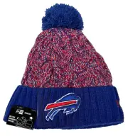 New Era Buffalo Bills NFL Ski Hat Cap Pom Womens Beanie OSFM Brand NWT