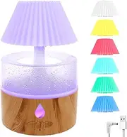 DJAPWPX-Cloud Humidifier with 7 Colors LED Light 260ml Rain Humidifier Low Noise Air Humidifier Auto Shut Off Raindrop Humidifier Safe Cloud Rain Humidifier for Bedroom Desk