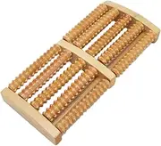 SHERCHPRY Wooden Foot Massager Roller Wood Massager for Tension Relief Improved Blood Flow for Tired Feet Rows Trigger Point Design