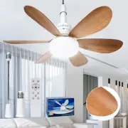 Socket Fan Light with Remote, 20.5’’ Screw in Ceiling Fan Light Bulb Fan（brown）