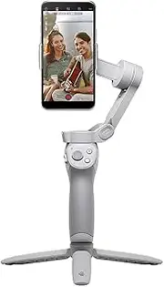 DJI Osmo Mobile 4 (OM4) Handheld 3-Axis Smartphone Gimbal Stabiliser with Grip, Tripod, Ideal for Vlogging, YouTube, Live Video, Phone Stabiliser Compatible with iPhone and Android