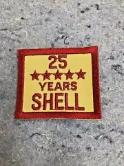 SHELL OIL GAS EMPLOYEE YEARS OF SERVICE PATCH NOS EMBLEM'S 25 Years Service