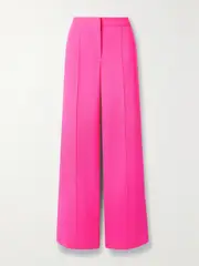 [Adam Lippes] Adam Lippes - Wool-crepe Wide-leg Pants - Pink - US10 US 10 Pink