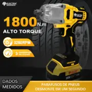 EG 1800N.M Torque Wrench Brushless Rechargeable Wrench Heavy Duty Key impact Bat