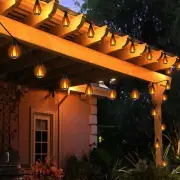 Solar Flame String Lights - 48ft 15 LED Lights Outdoor Solar String Lights fo...