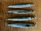 4x 50g Tight Lines Reel-Bait-Fish 3D Painted Jigs Metal Slice Slugs Micro Jigs