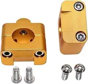 Handlebar Clamp Handlebar Fat Bar Risers Mount Clamp Adapter 7/8-1 1/8 Universal Solid Mounts for Motorcycle Motorcycle Bar Clamps(Gold)