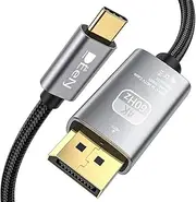 DEeN Fast HDMI to USB C Cable - 2M 4K 60Hz,USB C to HDMI Thunderbolt Gold Braided Cord for Home Office Compatible with iPhone 16/15 Pro Max Type c to HDMI (USB C to HDMI, Black)