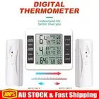 Wireless Fridge Thermometer Digital Freezer Alarm Gauge Home Monitor 1/2x Sensor