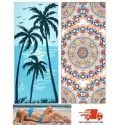 2 Pack Microfiber Beach Towel, Big Microfiber Pool Towel 75”x 35”, Sand-Free