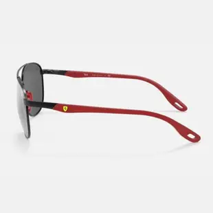 【RayBan 雷朋】法拉利聯名款 雙槓水銀太陽眼鏡(RB3659M-F0026G 57mm)