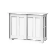 Oikiture Buffet Sideboard Cabinet White 63cm