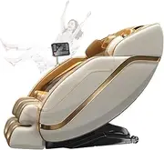 Leisure Armchair with Massage Function,TV Armchair with Reclining Function Cushion Swivel TV Armchair with Remote Control PU Material(Gold)