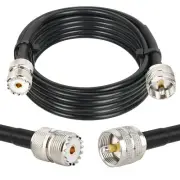 PL-259 UHF CB Coax Cable - 15FT, RG58 PL-259 UHF Male to Female Low Loss Ante...
