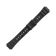 Casio plastic black watch strap 70610304 for SDB-500, TS-100, TS-200, 17 mm