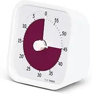 (Home MOD, Cotton Ball White) - Time Timer Home MOD - 60 Minute Kids Visual Timer Home Edition - For Homeschool Supplies Study Tool, Timer for Kids Desk, Office Desk and Meetings with Silent Operation (Cotton Ball White)